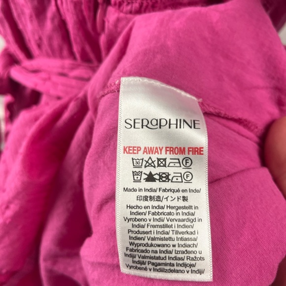 Seraphine Maternity Cotton Broderie Maternity and Nursing Dress pink size 12 - Picture 7 of 9